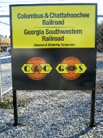 Sinage at the entrance of the C&C-GSWR yard 